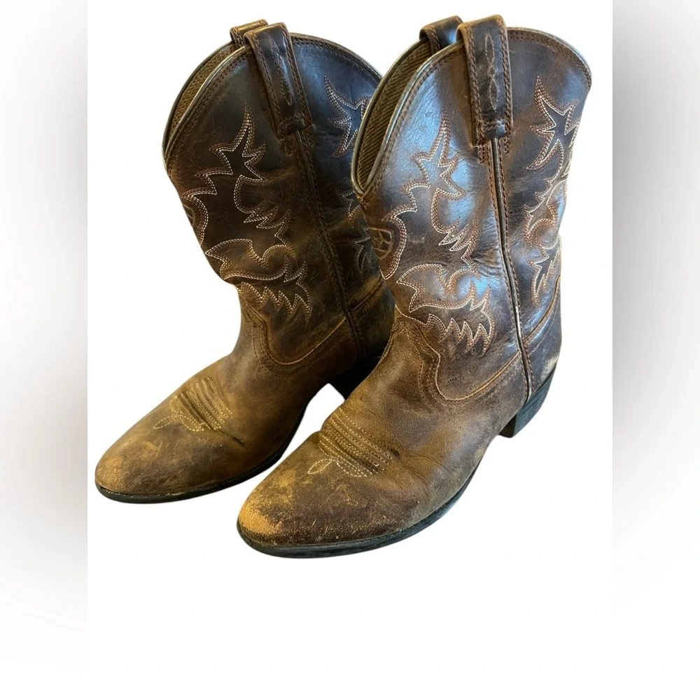 Ariat‎ Children’s Brown Leather Western Style Boot Size 3.5
